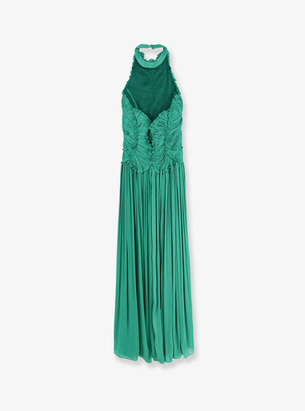 Costarellos Lurex Georgette Long Dress