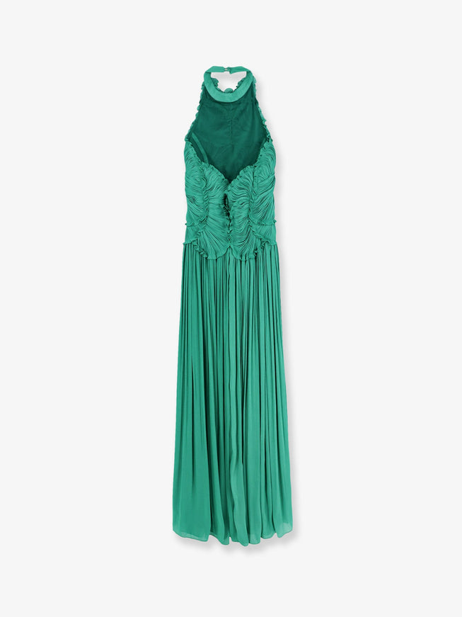 Costarellos Lurex Georgette Long Dress