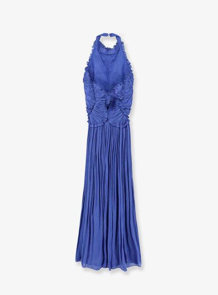 Costarellos Lurex Georgette Long Dress