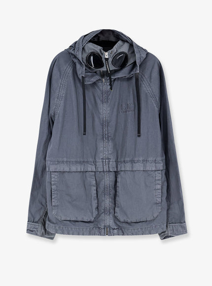 C.p.company Cated Cotton Blend Jacket Gunmetal