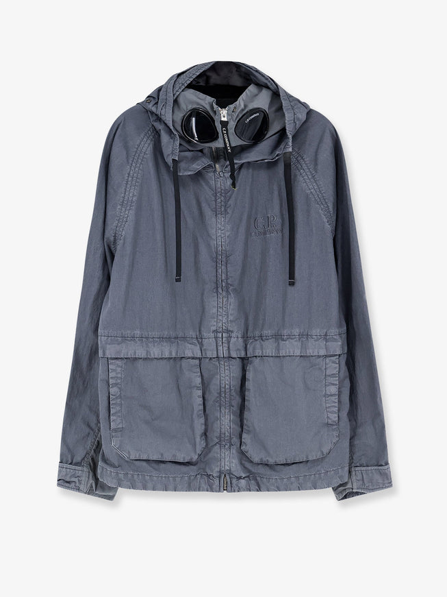 C.p.company Cated Cotton Blend Jacket Gunmetal