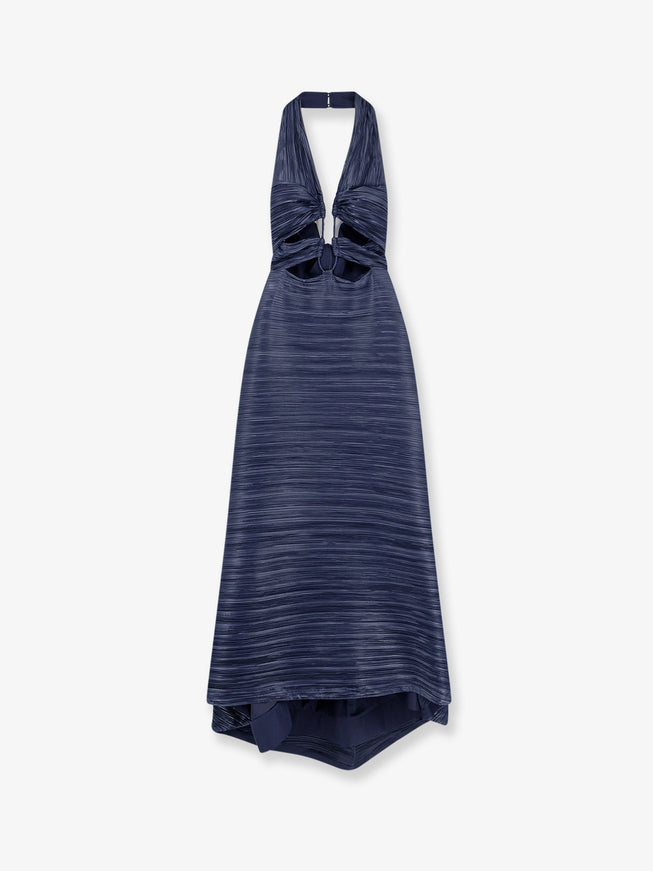 Cult Gaia Pleated Fabric Jahzara Dress Deep Lake