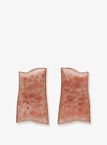 Cult Gaia Alaya Stone-Effect Resin Earrings Uni Rose Water