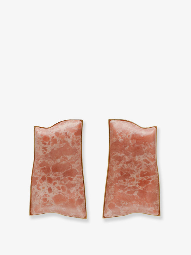 Cult Gaia Alaya Stone-Effect Resin Earrings Uni Rose Water