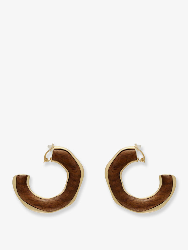Cult Gaia Madeira Natural Wood Earrings Uni Walnut