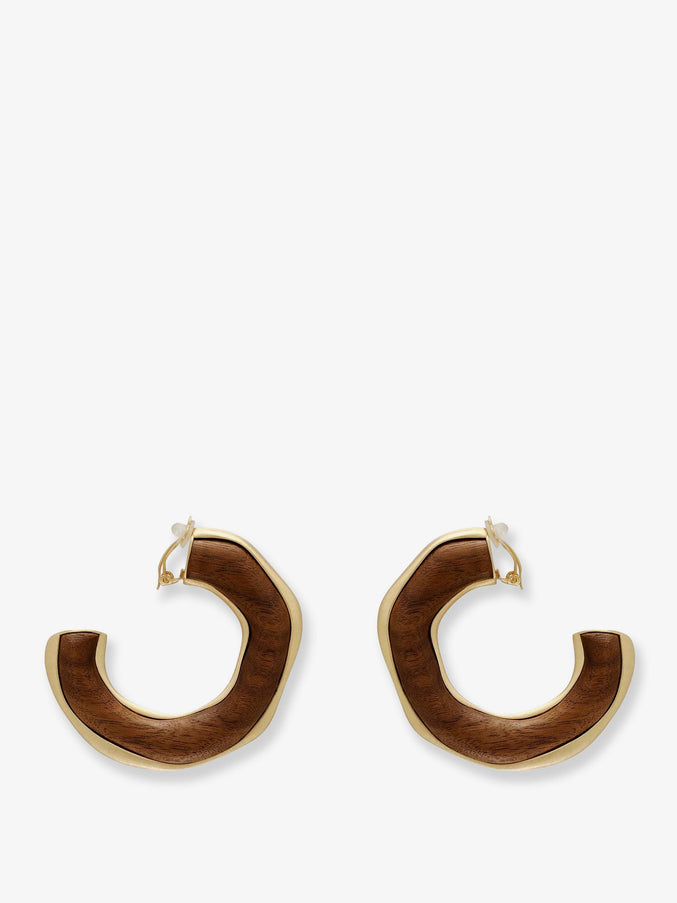 Cult Gaia Madeira Natural Wood Earrings Uni Walnut