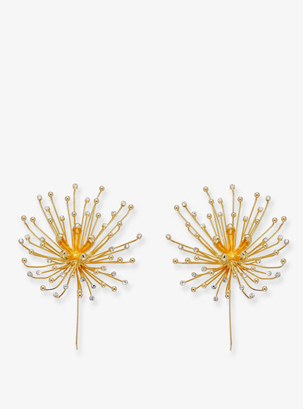 Cult Gaia Damita Brass Earrings With Gold Finishes Uni Clear