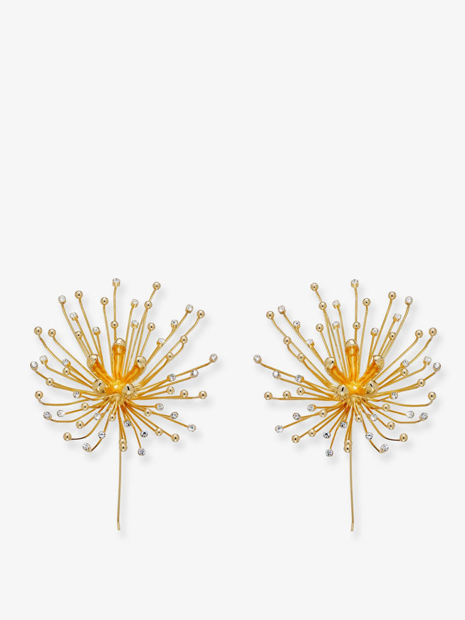 Cult Gaia Damita Brass Earrings With Gold Finishes Uni Clear