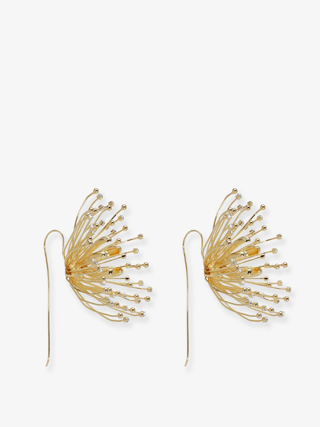 Cult Gaia Damita Brass Earrings With Gold Finishes