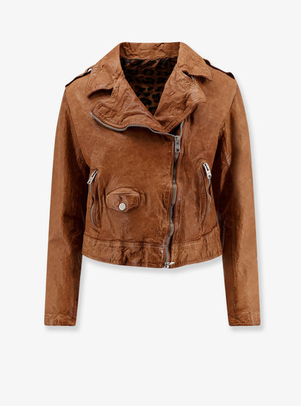 Dfour Natural Washed Leather Jacket Biscotto