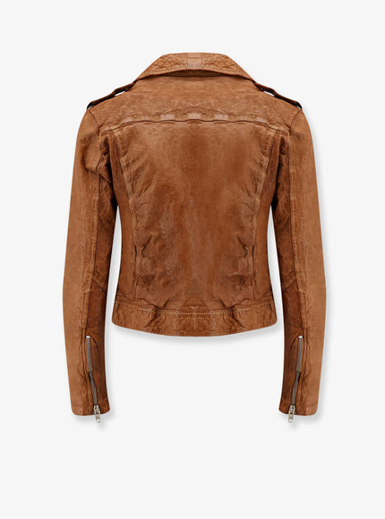 Dfour Natural Washed Leather Jacket