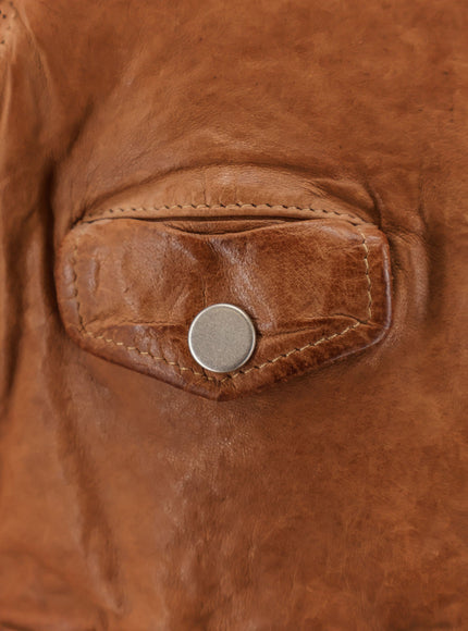 Dfour Natural Washed Leather Jacket