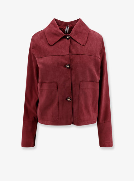 Dfour Suede Jacket 40 Bordeaux