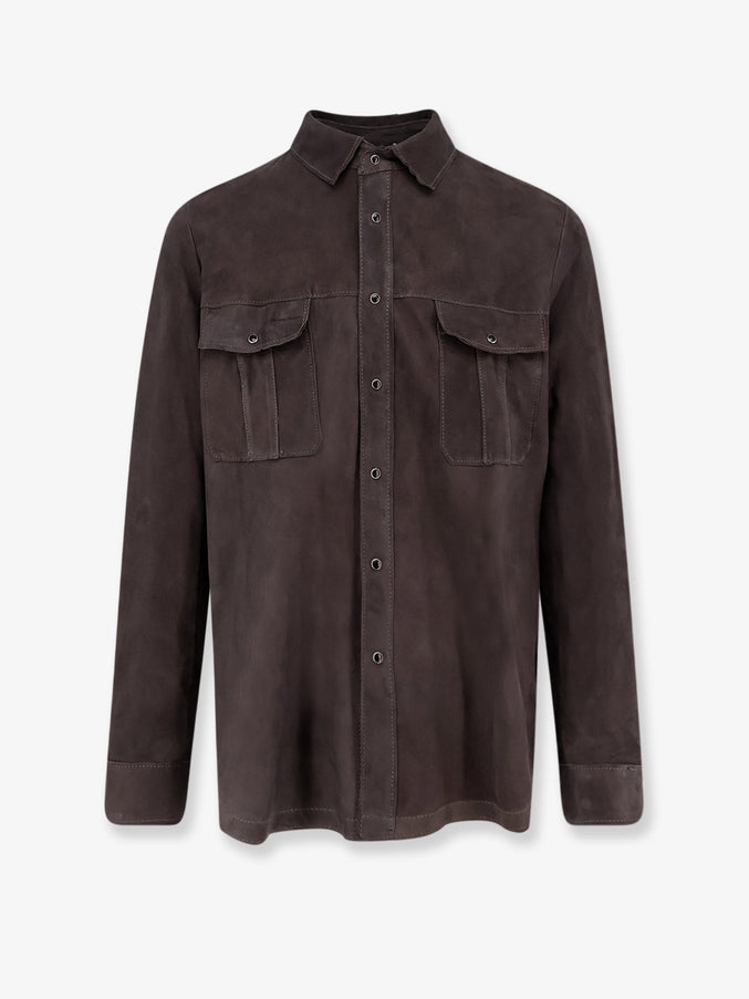 Dfour Suede Shirt Piombo