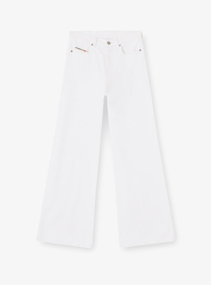 Diesel Cotton Blend Trousers Bianco