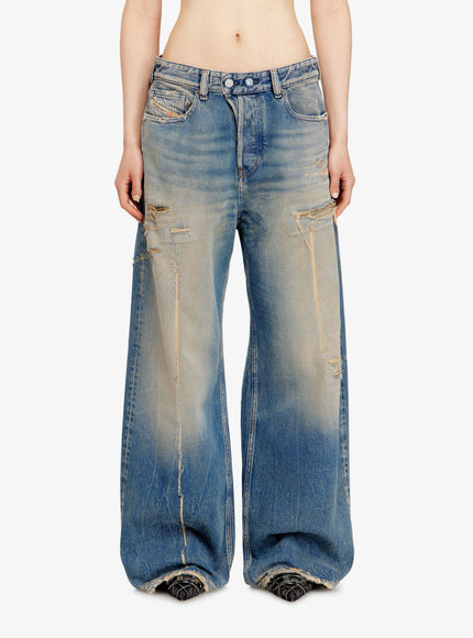 Diesel 1996 D-Sire Jeans In Denim Blue With Washed-Out Effect