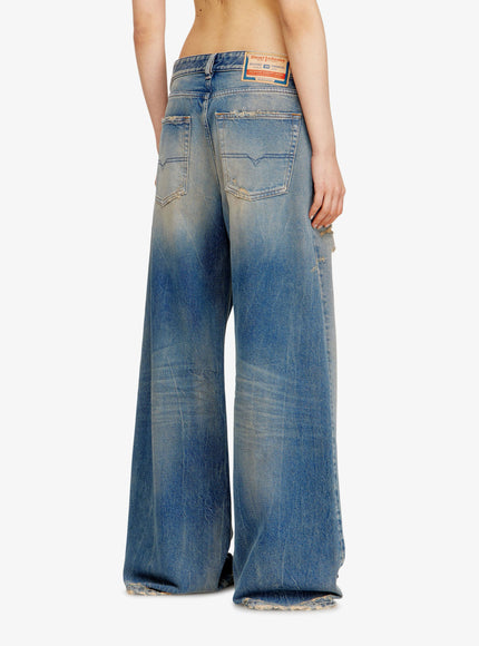 Diesel 1996 D-Sire Jeans In Denim Blue With Washed-Out Effect