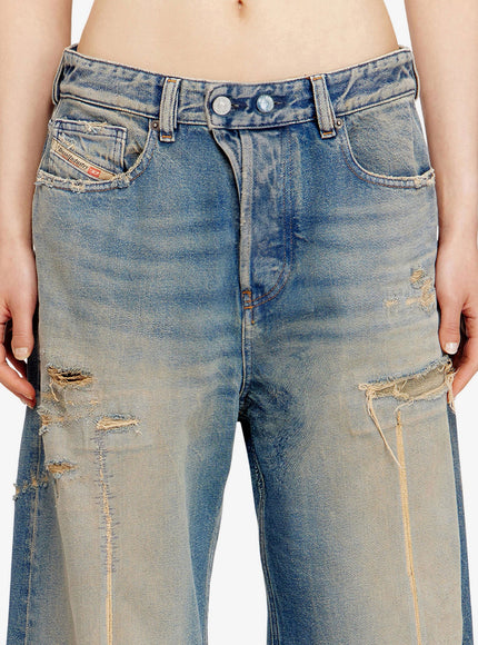 Diesel 1996 D-Sire Jeans In Denim Blue With Washed-Out Effect