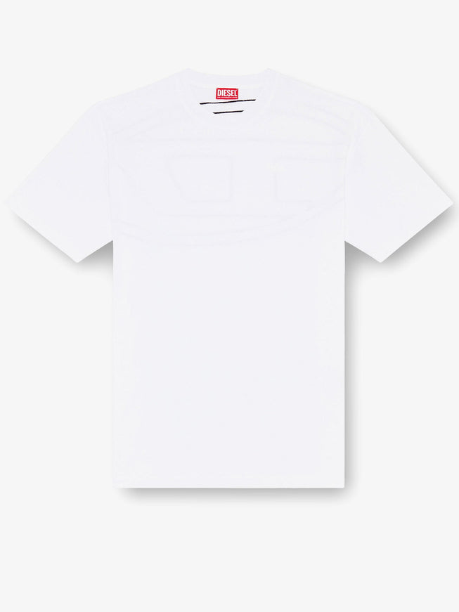 Diesel T-Boggy-Megoval-D Cotton T-Shirt Bianco
