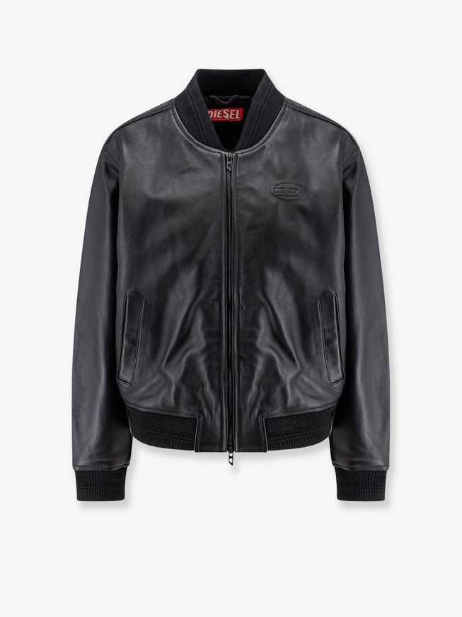 Diesel Ilyan Leather Jacket Nero
