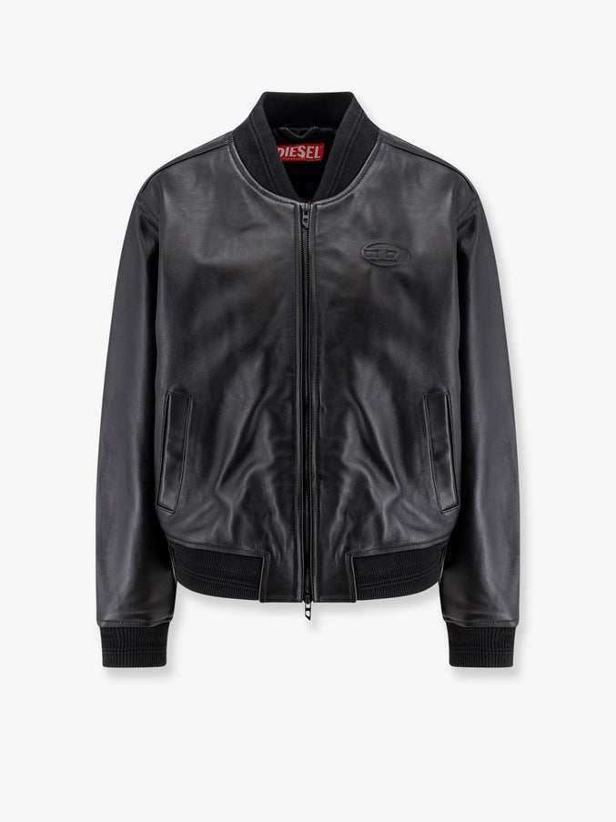 Diesel Ilyan Leather Jacket Nero