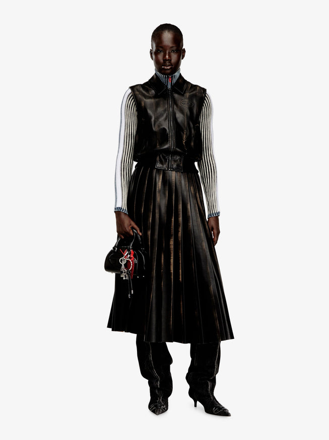 Diesel G-Inko Faux Leather Sleeveless Jacket