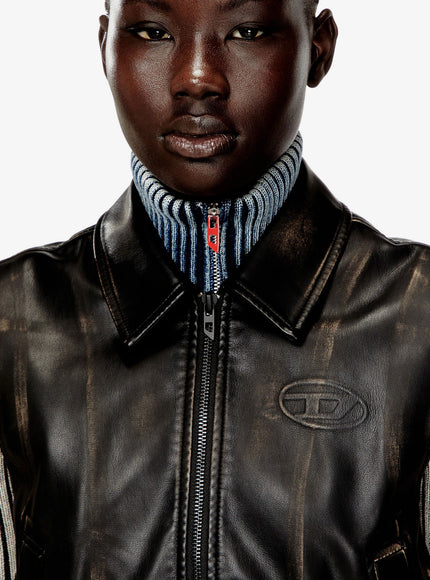 Diesel G-Inko Faux Leather Sleeveless Jacket