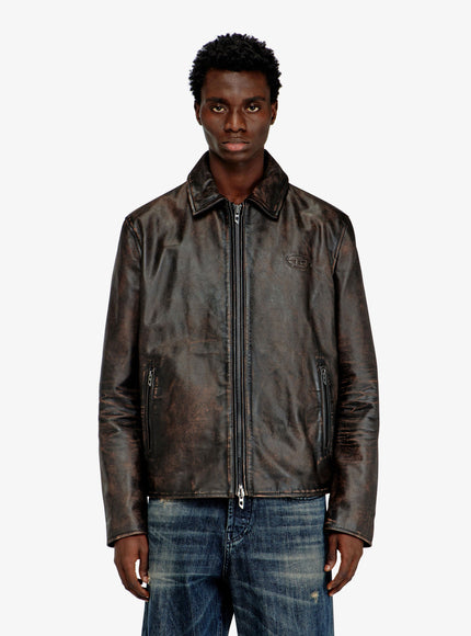 Diesel L-Amar-Wrd Leather Jacket
