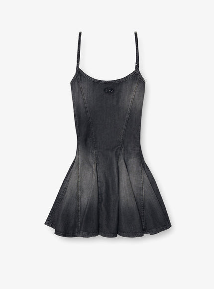 Diesel De-Spoky-S Denim Short Dress Nero