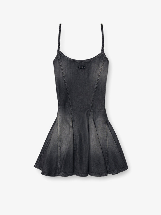 Diesel De-Spoky-S Denim Short Dress Nero