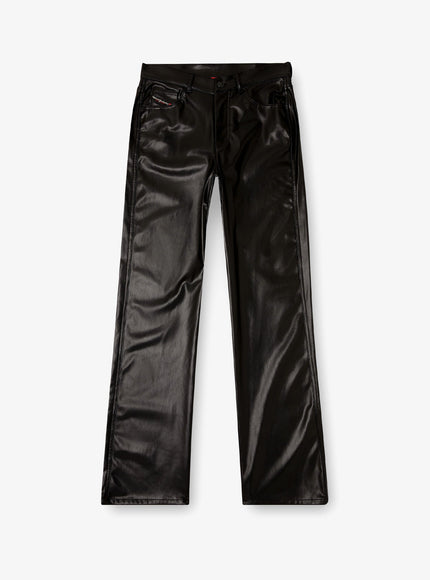 Diesel P-Lain Faux-Leather Trousers Nero