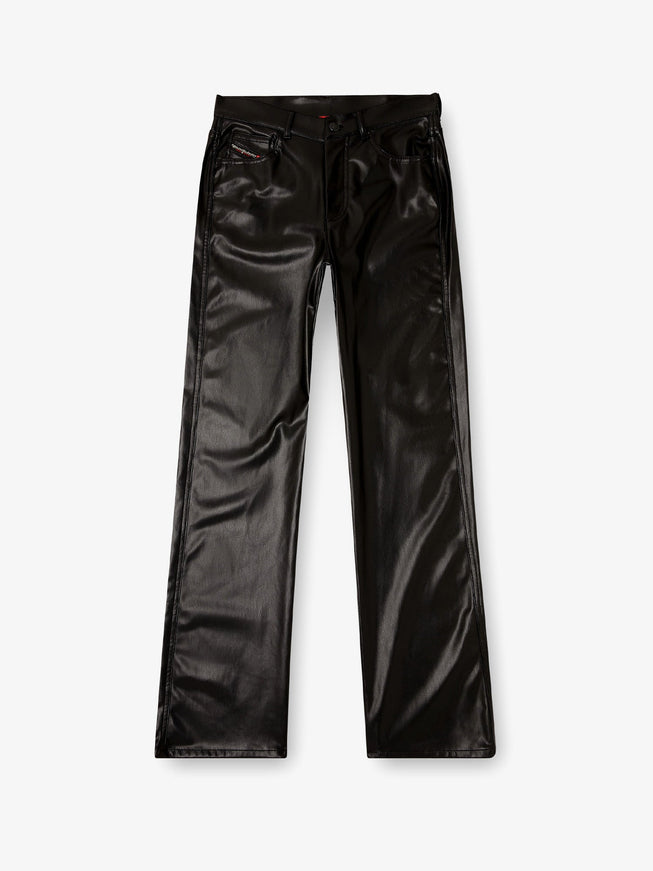 Diesel P-Lain Faux-Leather Trousers Nero