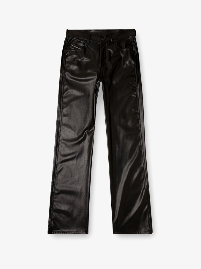 Diesel P-Lain Faux-Leather Trousers Nero