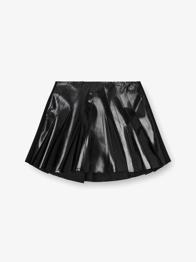 Diesel O-Zirc--S1 Virgin Wool Blend Skirt Nero