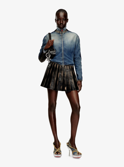Diesel O-Saka-Mini Faux Leather Skirt