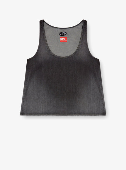 Diesel De-Misy-S Cotton And Lyocell Tank Top Nero