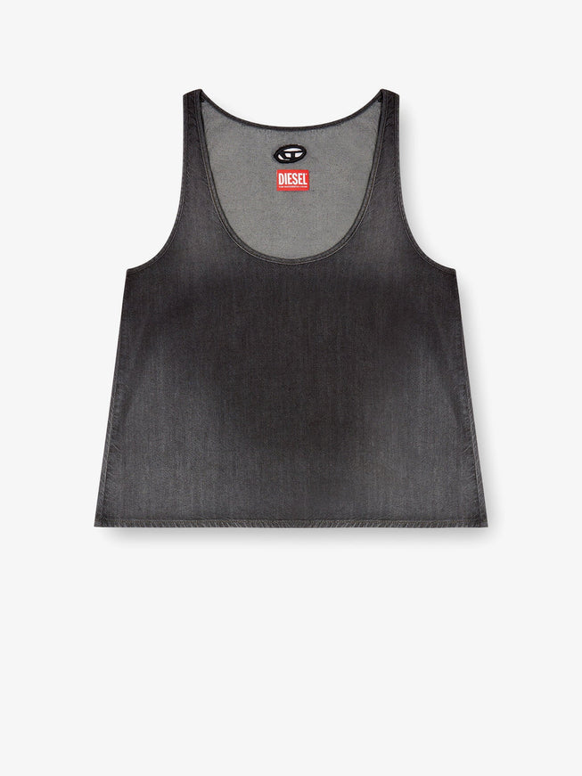 Diesel De-Misy-S Cotton And Lyocell Tank Top Nero