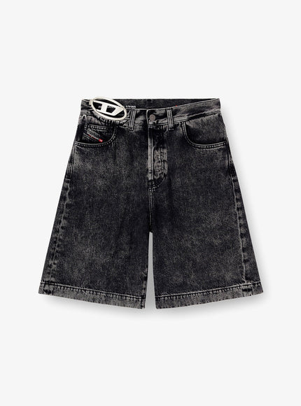 Diesel De-Sire-Short- S2 Black Denim Bermuda Shorts Nero