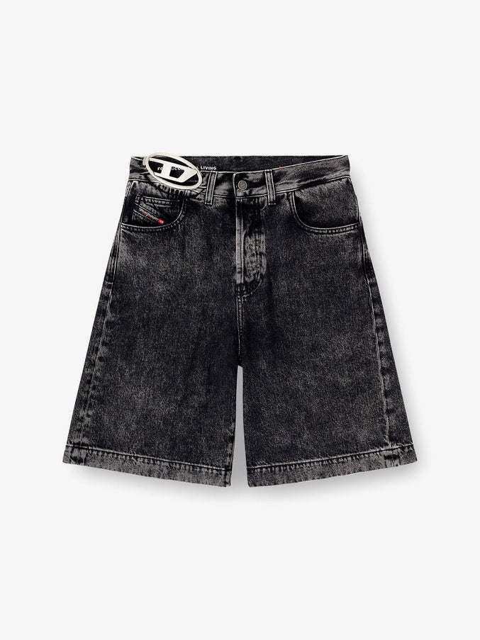 Diesel De-Sire-Short- S2 Black Denim Bermuda Shorts Nero