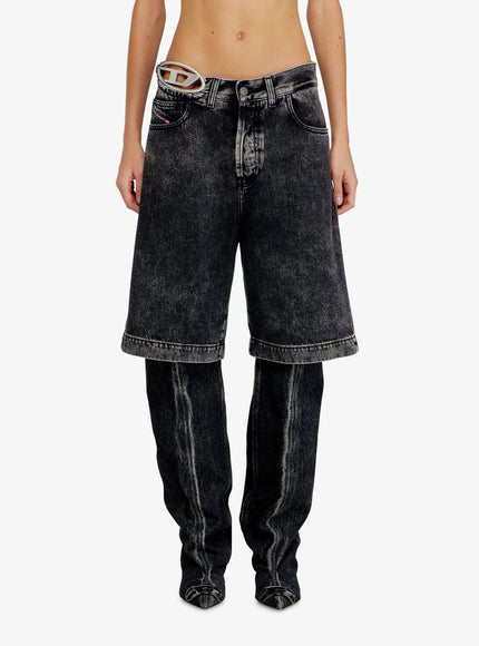 Diesel De-Sire-Short- S2 Black Denim Bermuda Shorts