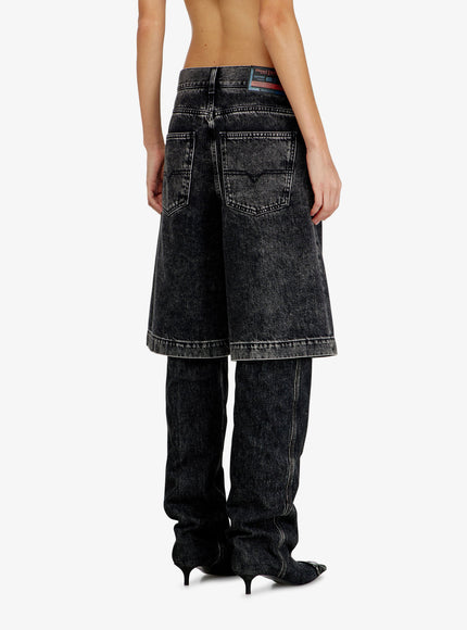 Diesel De-Sire-Short- S2 Black Denim Bermuda Shorts