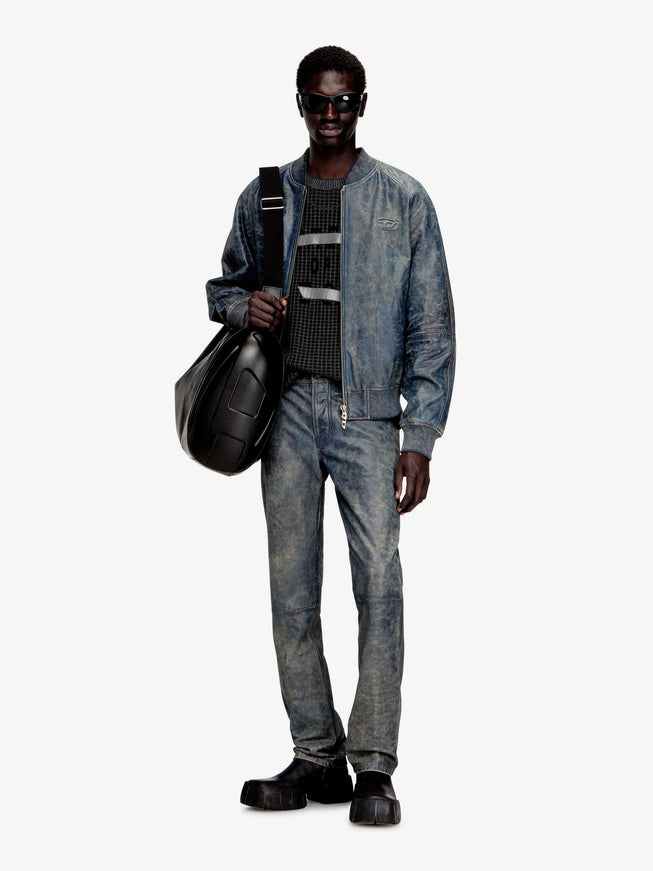 Diesel P-Vyll-Qmbw Leather Trousers