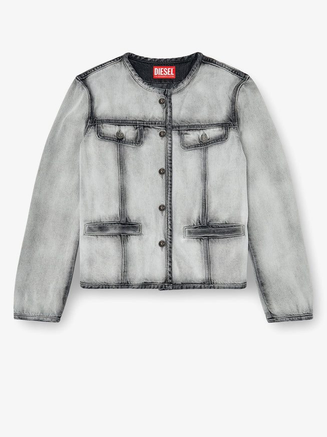 Diesel De-Grafy-Fsi Cotton And Lyocell Jacket Black Denim