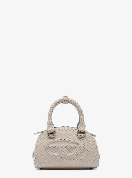 Diesel 1Dr Dome Python Leather Crossbody Bag Uni Beige