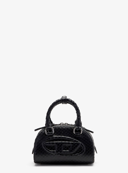 Diesel 1Dr Dome Python Leather Crossbody Bag Uni Black