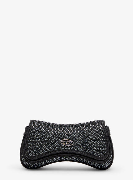 Diesel Play Crossbody Xs Shoulder Bag With All-Over Rhinestones Uni Nero