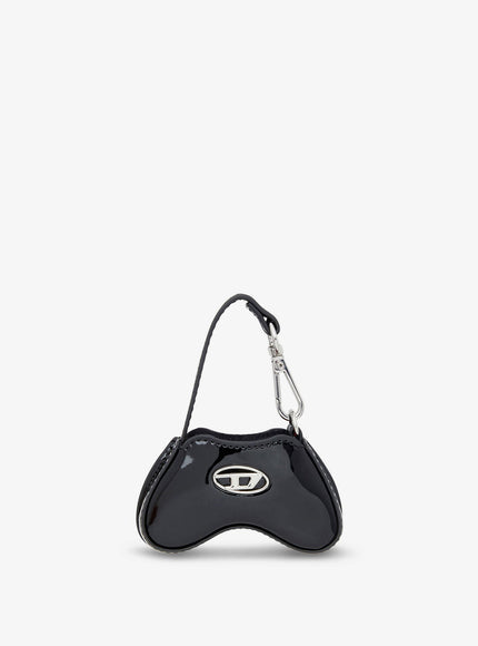 Diesel Play Charm Shiny Keychain Uni Nero