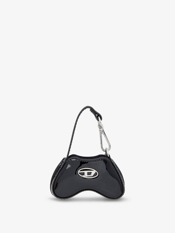 Diesel Play Charm Shiny Keychain Uni Nero