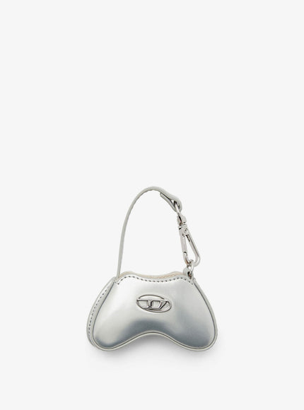 Diesel Play Charm Shiny Keychain Uni Bianco