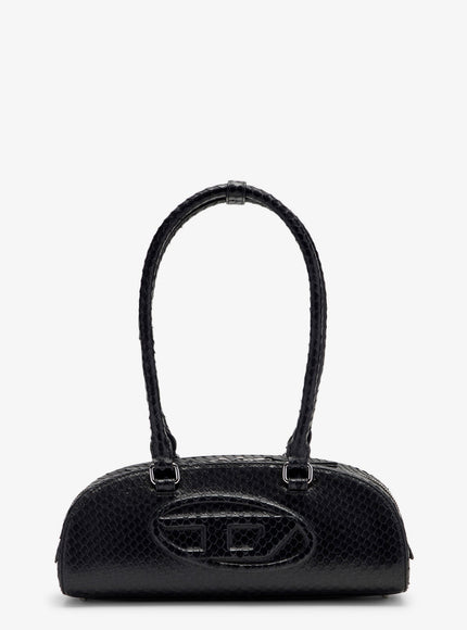 Diesel 1Dr Python-Effect Leather Shoulder Bag Uni Black